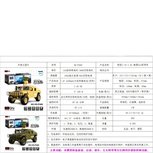 รถทหารอเมริกัน 4x4 ขนาด 1/10 สเกล 2.4GHz รถบังคับวิทยุ โครงโลหะ ความเร็วสูง ของเล่นบังคับวิทยุ พร้อมพลัง 3.5 สำหรับผู้เล่นระดับกลาง - Product Image 2