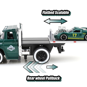 Modellino di Pickup <span class=keywords><strong>in</strong></span> Scala 1:60, Auto Giocattolo con Rimorchio, Serie di Auto Classiche <span class=keywords><strong>in</strong></span> Metallo Retro - Product Image 4