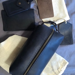 Nécessaire de toilette vintage en cuir personnalisé, cadeau pour les garçons d'honneur, sac de toilette en cuir véritable pour homme - Product Image 3