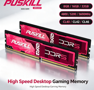 Mémoire RAM PUSKILL DDR5 UDIMM pour ordinateur de bureau, 8 Go, 16 Go, 32 Go, 5200, 5600 MHz, module de mémoire PC haute vitesse pour remplacement d'ordinateur de jeu - Product Image 1