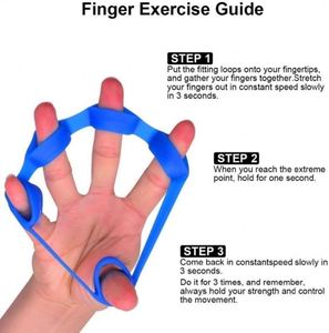Finger Strength Trainer Silicone Finger Trainer, Multi-Functional Hand Exerciser for Finger <b>Stretching</b> & Recovery - Product Image 5