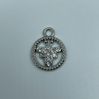 Breloque en alliage en forme de ruche ronde, éco-responsable, avec strass, pour la décoration de vêtements et sacs, vente en gros