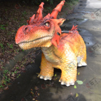 Modèle de scooter animatronique électrique à monnayeur en forme de dinosaure pour enfants, pour parcs d'attractions