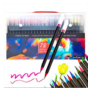 Foska, fácil <span class=keywords><strong>de</strong></span> limpiar, diseño ergonómico <span class=keywords><strong>de</strong></span> agarre, múltiples colores, bolígrafos flexibles no tóxicos para pintura acrílica y gouache - Product Image 1