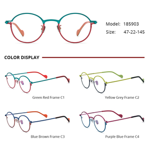 Borregls Titan đầy màu sắc kính khung người đàn ông <span class=keywords><strong>2025</strong></span> <span class=keywords><strong>New</strong></span> thiết kế thương hiệu Vòng Kính mắt phụ nữ chất lượng cao kính 185903 - Product Image 3