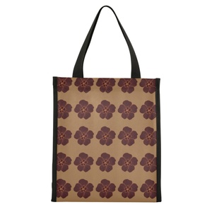 Simple Style Hawaii Portable Lunch Insulated Bag Brown Hau Flower Custom Print Reusable Insulated Tote Lunch Bag with Logo - Product Image 2
