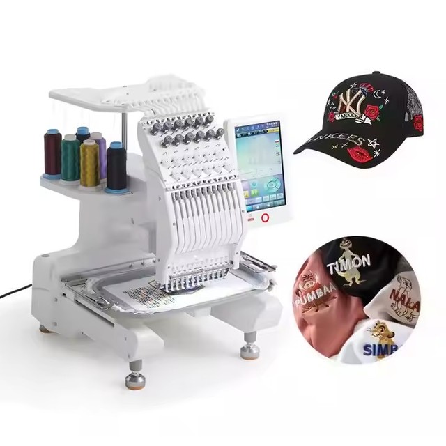 Custom Color Complete Accessories Professional Automatic Mini Computerized Embroidery Machine