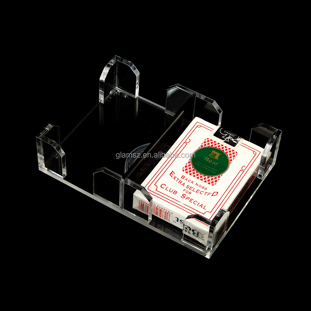 Plateau De Rangement Pour 100 Jetons De Poker – Acrylique Transparent Avec Couvercle – 8,5 X 6,6 X 4,4 Cm – Design épuré Et Pratique
