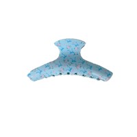 Nouvelle Pince à Cheveux Latérale Haut de Gamme Style Petite Fille Française, Bleu Lait Rayé à Franges, pour Chignon Torsadé