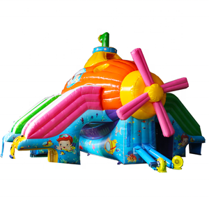 Scivolo d'acqua gonfiabile fondale sottomarino modello con piscina per la vendita - Product Image 4