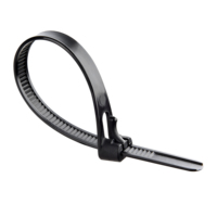 Attaches de câble en nylon 66 réutilisables de 6 pouces (150x7,6 mm), 100 pièces, attaches à fermeture éclair noires pour câbles informatiques, attaches à boucle libérables de 150x7,6 mm
