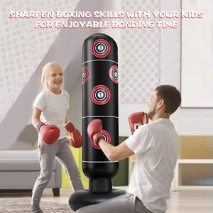 1.6M Fitness <strong>Inflatable</strong> Punching <strong>Bag</strong> Stress <strong>Punch</strong> Tower <strong>Bag</strong> Speed Stand Power Boxing Target <strong>Bag</strong> for Kids Teenagers - Product Image 5