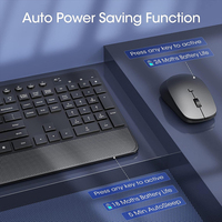 Clavier d'ordinateur de bureau personnalisé très vendu, clavier ergonomique sans fil 2,4 G USB pleine taille avec souris et support de téléphone