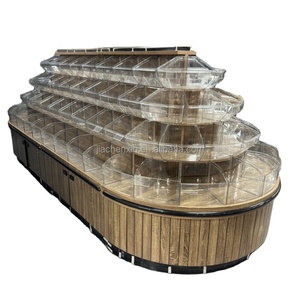 Nouveau design étagères en bois table de récipient de collation en vrac pour supermarché et magasin de collation présentoir à collation - Product Image 1