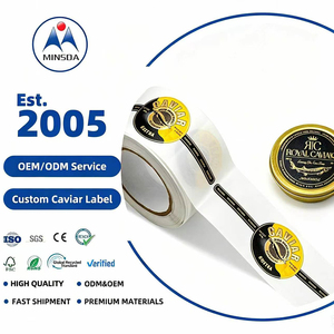 Boîte alimentaire personnalisée en carton texturé, durable, holographique, imperméable, résistante à l'huile, avec impression dorée et gaufrage, pour <span class=keywords><strong>caviar</strong></span> congelé - Product Image 1