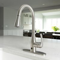 Robinet de cuisine à tirette activé par capteur en nickel brossé pour une commodité mains libres