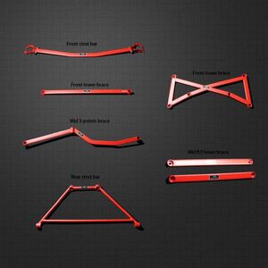 LVTU frontal de aluminio de la barra de seguridad abrazadera de puntal bar kit de puntal Torre bar para Honda Civic <span class=keywords><strong>FB</strong></span> 12-15 - Product Image 3