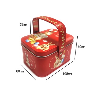 Boîte en métal rectangulaire pour l'emballage de gâteaux, bonbons, chocolats, biscuits - Boîte cadeau pour enfants avec fonction aseptique et logo personnalisé - Product Image 2
