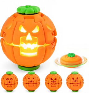 Spinner Antiestrés con Forma de Calabaza de Halloween, Bola Antiestrés con Luz LED, Juguete Impreso en 3D para Aliviar la Ansiedad - Product Image 1