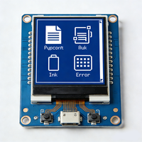 Maßgefertigtes 128x64 Monochrom IPS TFT LCD-Modul mit 500 Nits Helligkeit für Drucker & Kopierer Bedienfelder