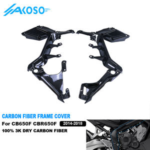 Kits de cuerpo de carenado de motocicleta de fibra de carbono seco AKOSO, cubierta de marco de paneles laterales para Honda <span class=keywords><strong>CB650F</strong></span> CBR650F <span class=keywords><strong>2014</strong></span> 2015 2016 2017 2018 - Product Image 1