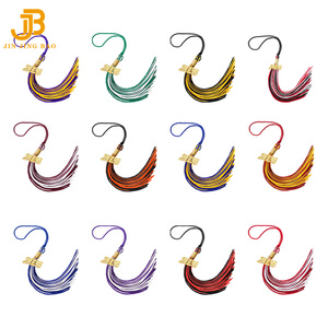Glands de graduation multicolores de haute qualité en rayonne et polyester pour décorations de chapeaux de <span class=keywords><strong>professeur</strong></span> et uniformes - Product Image 4