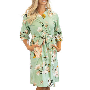 Bio-Baumwolle Mutterschaft Pyjama Set Mutterschaft Robe und Swaddle Mama Robe für Mutterschaft und Baby Mutter Robe und Baby Swaddle - Product Image 2