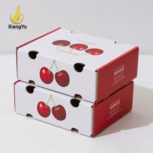Boîte d'emballage rigide pour cadeaux en cerise, écologique, recyclable, avec logo personnalisé imprimé, 3 kg, 5 kg, pour la vente au détail <span class=keywords><strong>de</strong></span> fruits <span class=keywords><strong>de</strong></span> qualité supérieure, aliments frais - Product Image 1