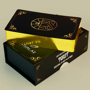 ไพ่ทาโรต์ปั๊มฟอยล์ร้อนแบบกำหนดเอง พร้อมกล่องแบบหนังสือ |   ชุดไพ่ทาโรต์พรีเมียมขอบทอง ทนทาน เป็นมิตรกับสิ่งแวดล้อม สำหรับโลโก้แบบกำหนดเอง - Product Image 3