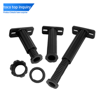 Pied de support télescopique réglable en plastique pour lit, pieds de meubles réglables en hauteur pour cadre de lit, canapé, quincaillerie de support d'armoire