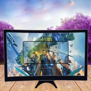 Support pliable vidéo HD de bureau de 12 pouces amplificateur de <span class=keywords><strong>loupe</strong></span> <span class=keywords><strong>d</strong></span>'<span class=keywords><strong>écran</strong></span> de téléphone portable incurvé agrandi 3D support de <span class=keywords><strong>smartphone</strong></span> en métal - Product Image 5