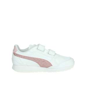 Zapatillas Puma para Niña, Blancas con Detalles en Rosa Brillante, para Uso Casual - Product Image 4