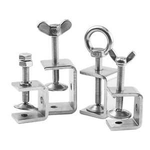 304 Stainless Steel U Shaped Pipe Clamps Metric Single Pipe Clamps For General Industry Polished Finish Hand Tightening - Product Image 1