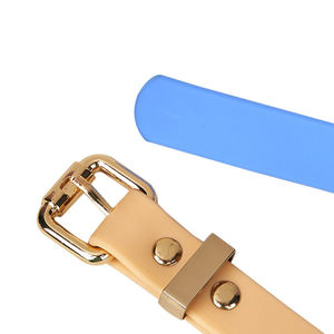 맞춤형 애완견 가죽 끈 PVC 마카롱 컬러 개 목걸이 및 가죽 끈 세트, 방수, 먼지 방지, 내구성, 조정 가능한 개 체인 - Product Image 5