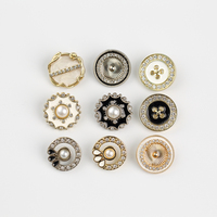 Boutons de couture recouverts de tissu en alliage métallique pour femmes