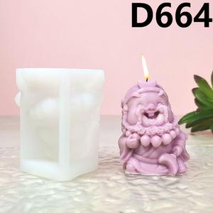 Moule en silicone M42516 pour bougie aromatique en pierre de gypse, motif dessin animé Xitian Chanting Shaman - Product Image 1