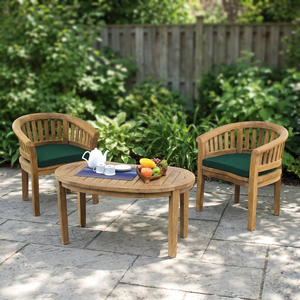 <b>Garden</b> <b>Set</b> Table and Chair Modern Foldable Wood Outdoor Dining Furniture - Product Image 1