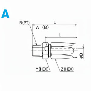 Accouplement de tuyau A-PT NITTA pour accouplements d'arbre de la série 3130 3000 - Product Image 1