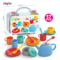Ensemble de jouets de vaisselle de table avec boîte de rangement en PP, cuisine, cuisine des aliments, service, jeu d'imitation, activité d'apprentissage