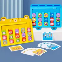 Jeu d'échecs Montessori en bois double face quatre couleurs pour enfants, jeu d'association des couleurs, jouets éducatifs pour garçons et filles