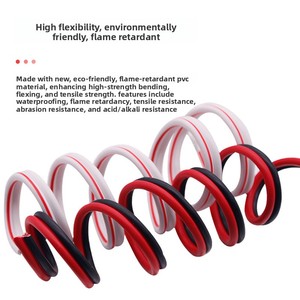 Câble de haut-parleur parallèle RVB rouge et noir en cuivre pur, isolation en PVC ignifuge, prix de vente directe d'usine, personnalisable - Product Image 3