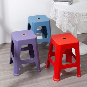 Wholesale High Quality Colorful Stackable Plastic <strong>Stool</strong> Easy Carrying Square High <strong>Stool</strong> Dinner Chair for Home and <strong>Office</strong> - Product Image 2
