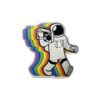 Patch Bordir Astronot Kartun Kustom Terlaris, Aksesoris Pakaian, Patch Tempel Setrika DIY