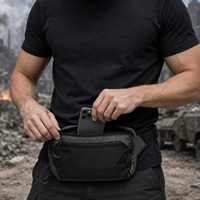 Riñonera Táctica Cordura con Acceso Rápido, Bolso Bandolera Urbano Tecnológico, Bolso Cruzado Informal para Actividades al Aire Libre