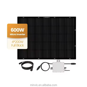 Deye Balcón solución <span class=keywords><strong>solar</strong></span> 600W MicroInverter Integrado Todo Negro 400W Paneles solares Balcón Sistema PV <span class=keywords><strong>para</strong></span> uso doméstico - Product Image 2