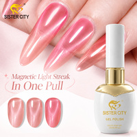 Kit de vernis gel effet œil de chat diamant de qualité professionnelle pour salon, 15 ml, à retirer par trempage, UV LED, longue tenue, vente en gros, marque privée, OEM, ODM