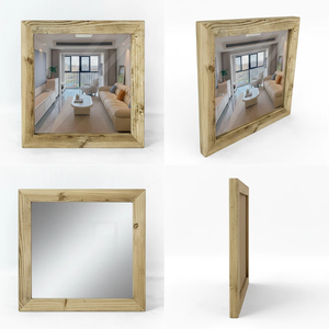 Specchio da Parete in Legno Massello Stile Antico Retrò per Camera da Letto Ragazze Negozio di Abbigliamento Specchio per Casa - Product Image 5