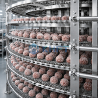 KHFT Commerciële Spirale Vriesmachine IQF Snelvriezer voor de verwerking van diepvriesvlees en -vis