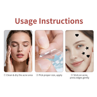 Patchs Hydrocolloïdes Anti-Acné Transfrontaliers les Plus Vendus (en forme d'étoile), Couvre-Imperfections Ultra-Fins, Patchs Anti-Acné Noirs