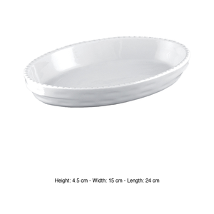 Bandeja para hornear MPS ovalada apilable para horno 24 x 15 x 4.5 h cm, equipo de catering, suministros para restaurantes, venta al por mayor - Product Image 3